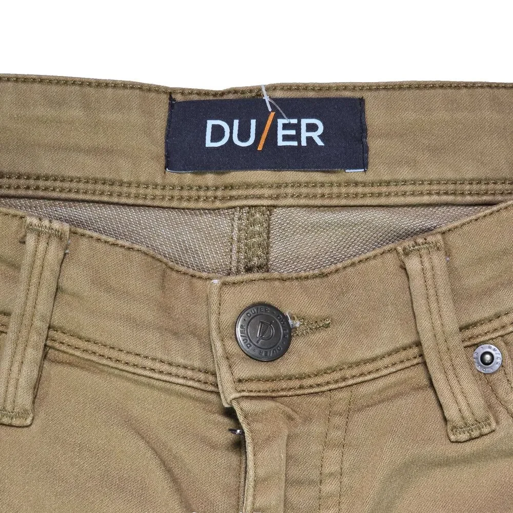DU/ER No Sweat N2X Slim Fit Taper Pants Stretch 32x32 Men's Beige Chino DUER